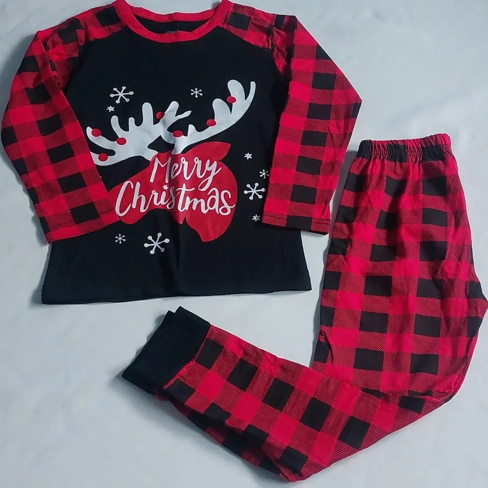 Joyin merry christmas kids pajama set Red‎ size 8